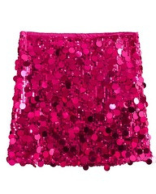 Sequin Skirt / Hot Pink