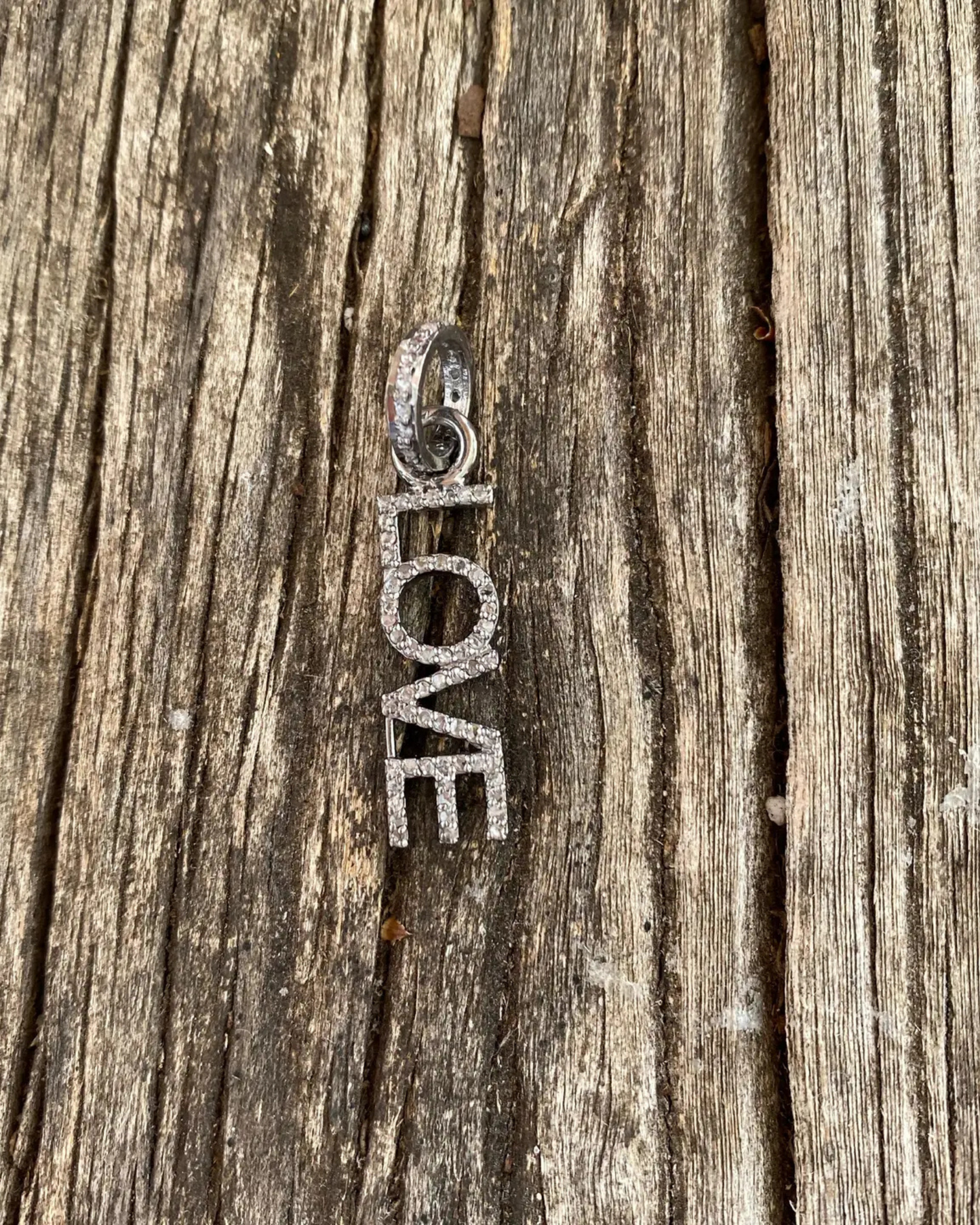 LOVE Pave Pendant by Ilissa Michele Jewelry