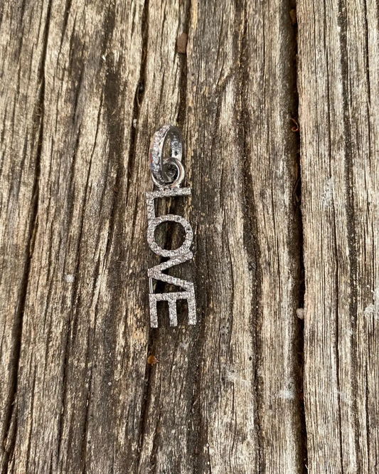 LOVE Pave Pendant by Ilissa Michele Jewelry