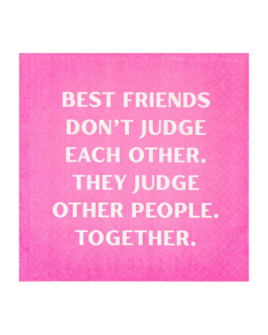Best Friends Judge Cocktail Napkin by Mary Phillips Designs