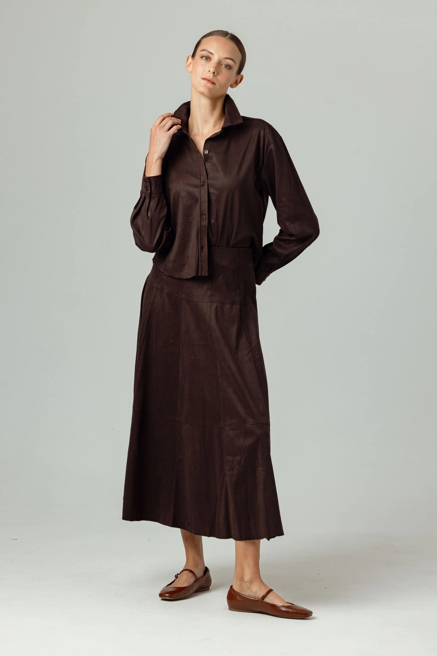 Ansel Skirt-Umber