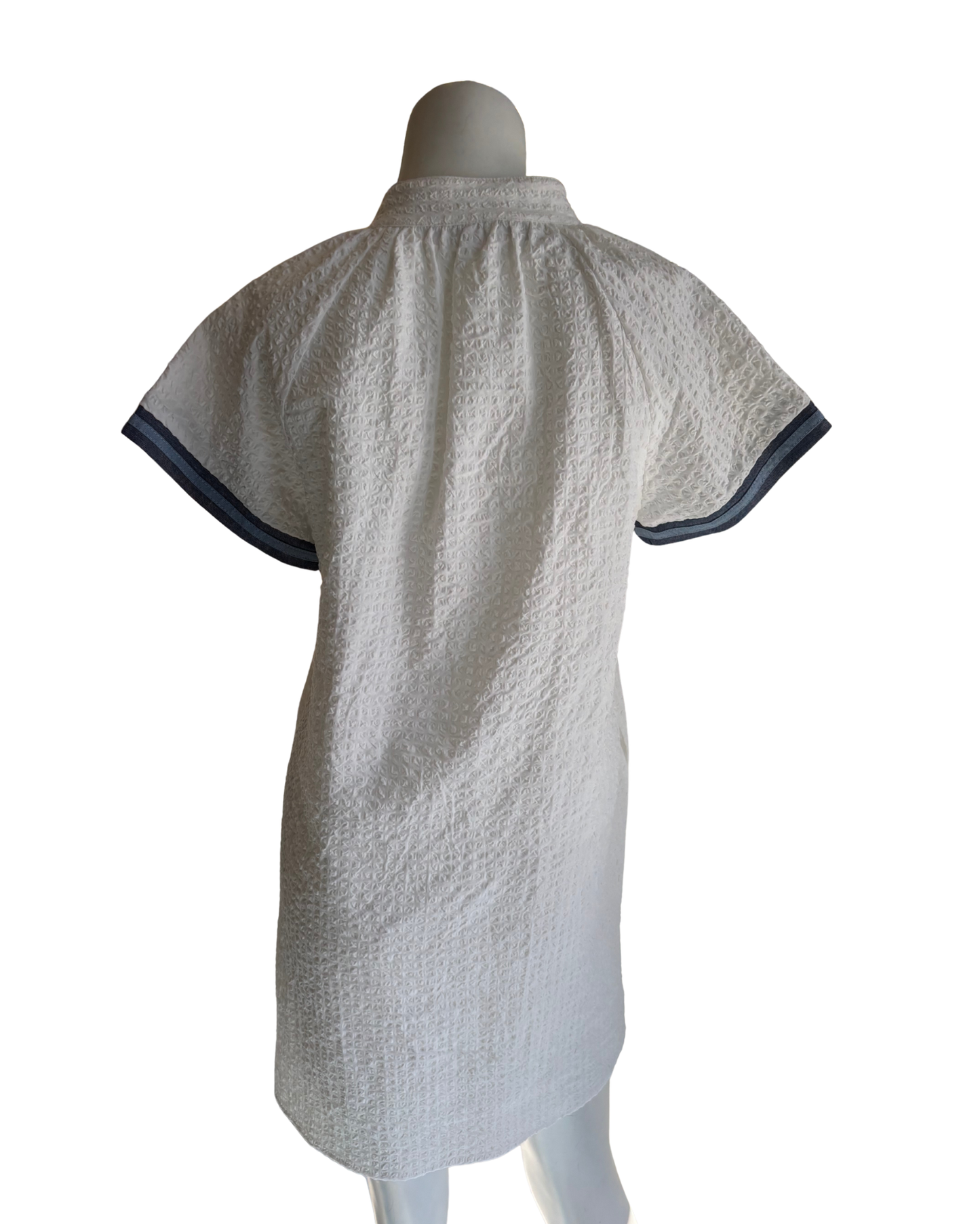 White Textured Dress by THML