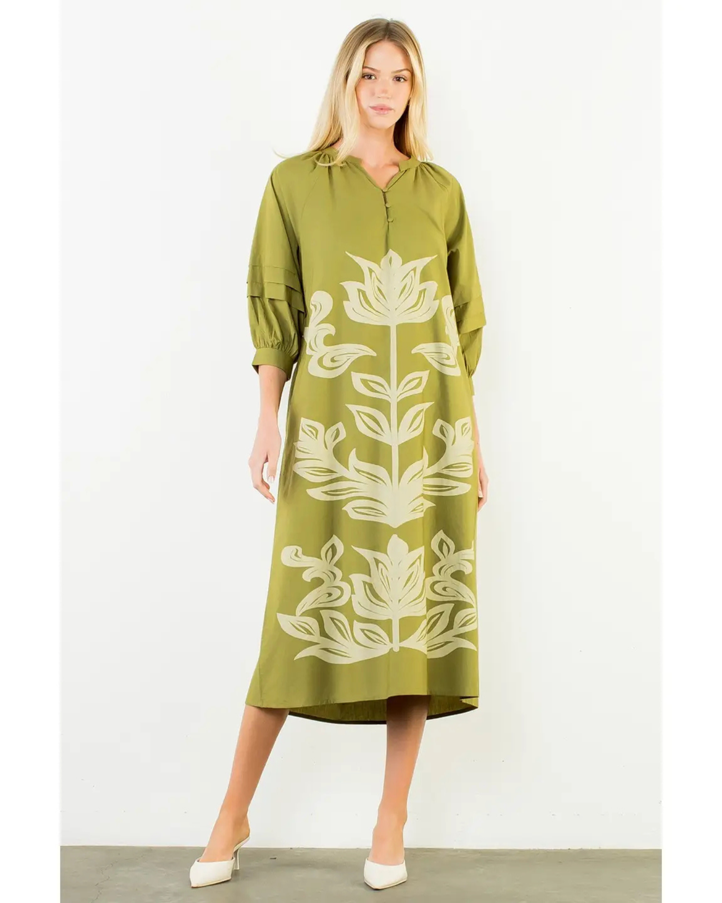 Flower Dress by THML / olive