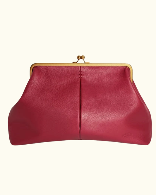 Grace Oversized Clutch / Amaranth Red