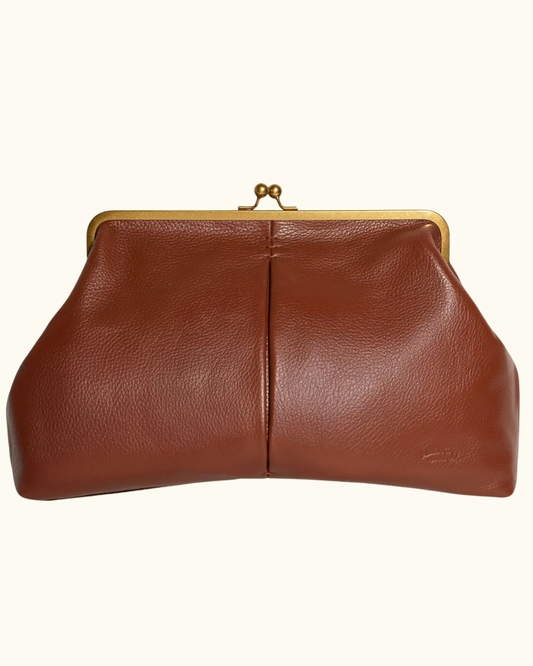 Grace Oversized Clutch / Brandy