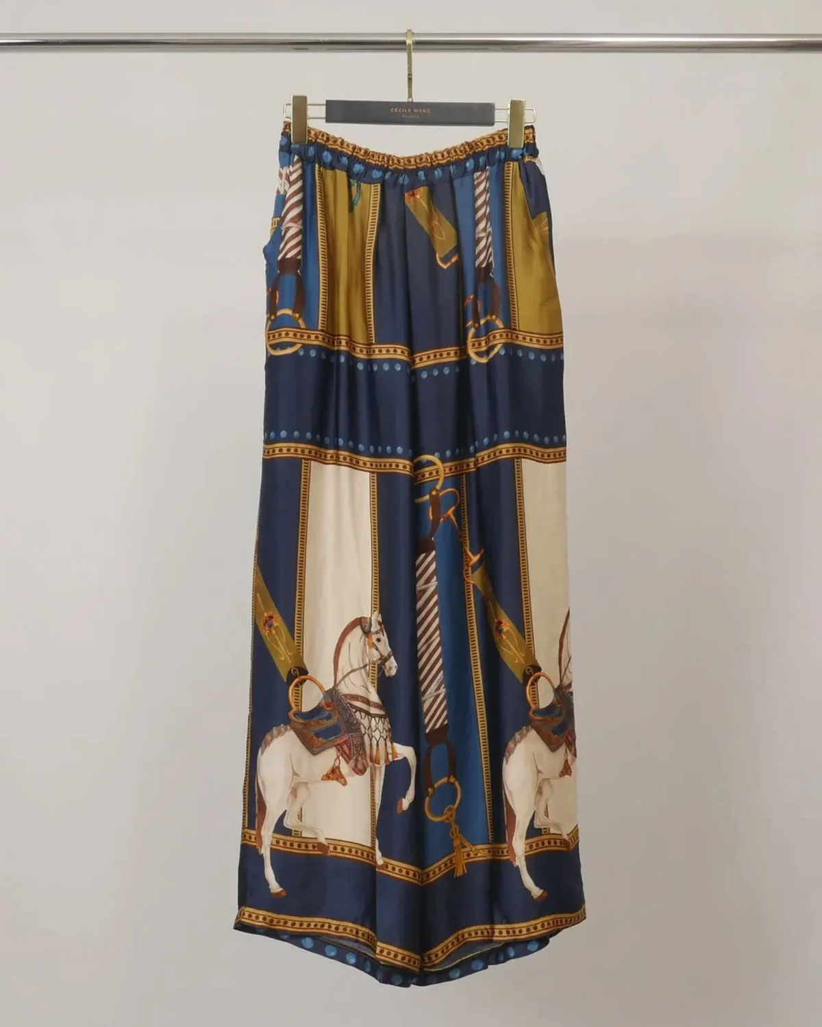 Satin Pants / Navy Equestrian