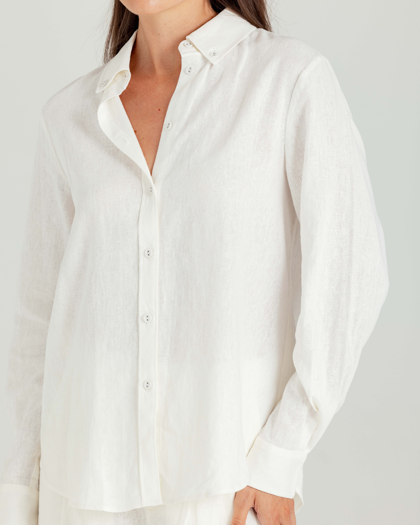 Linen Aspyn Shirt by Sundays / White