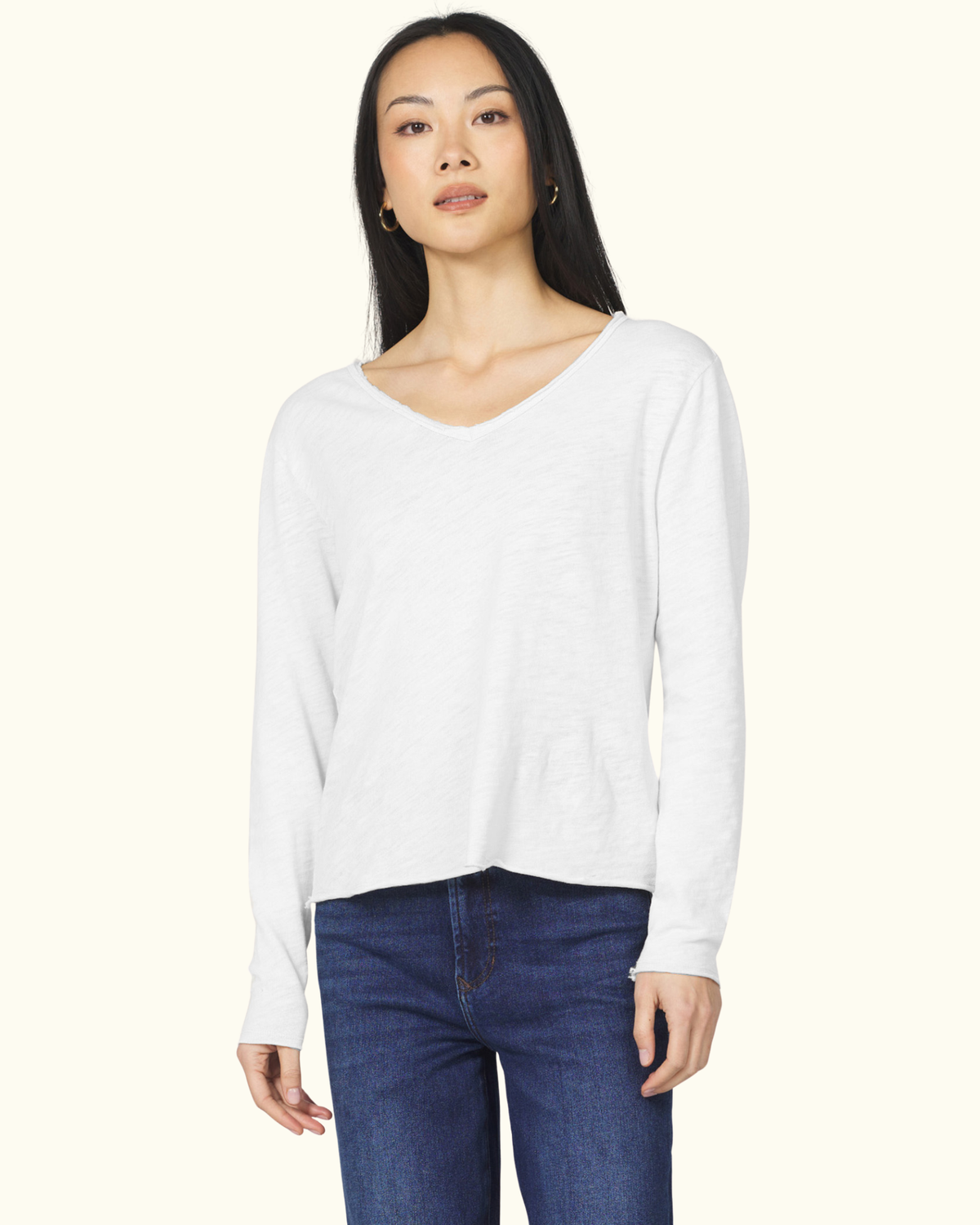 Vanya Long Sleeve T by Dear John / White