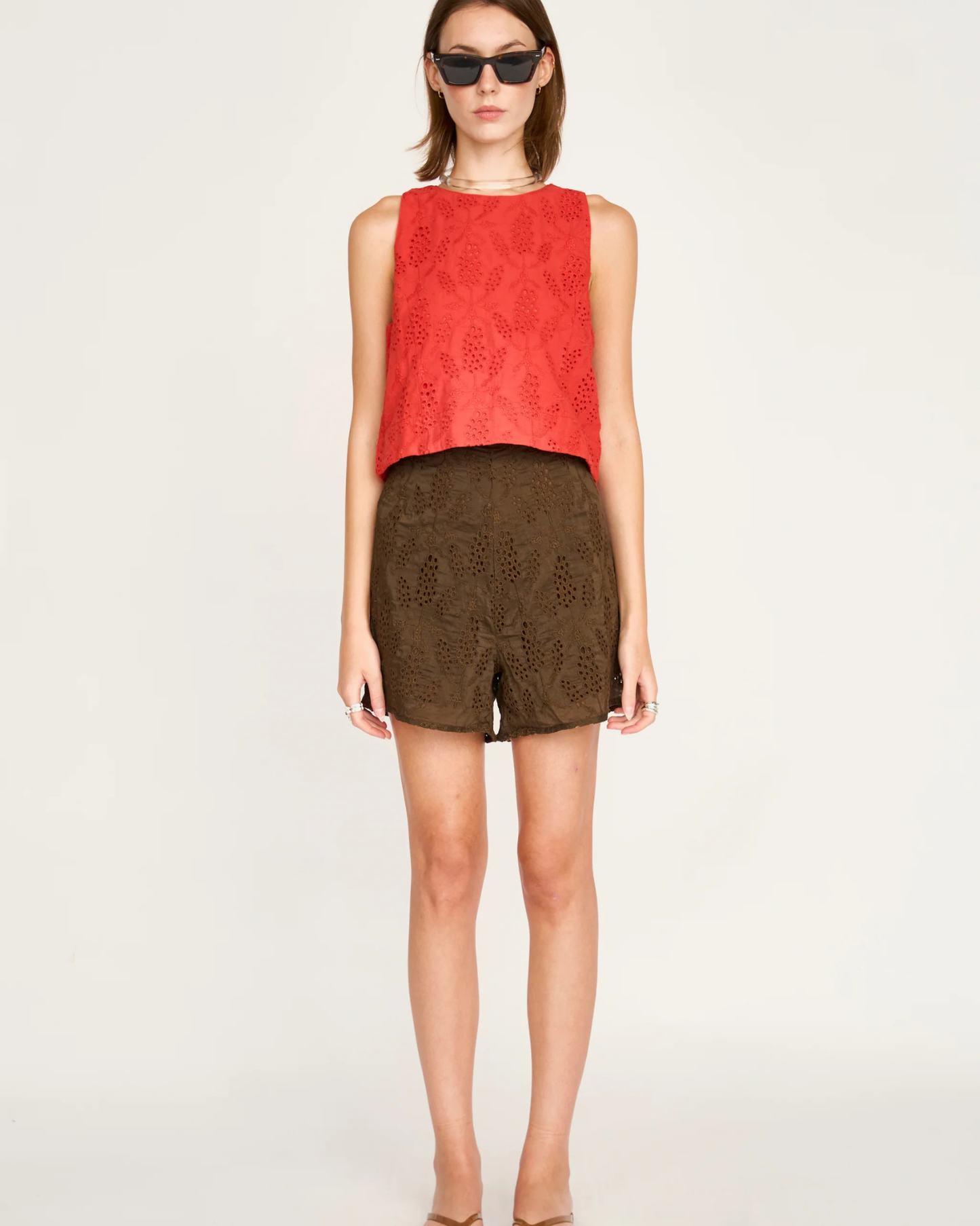 Santanyi Tank by Mirth / Chili Hyacinth Eyelet