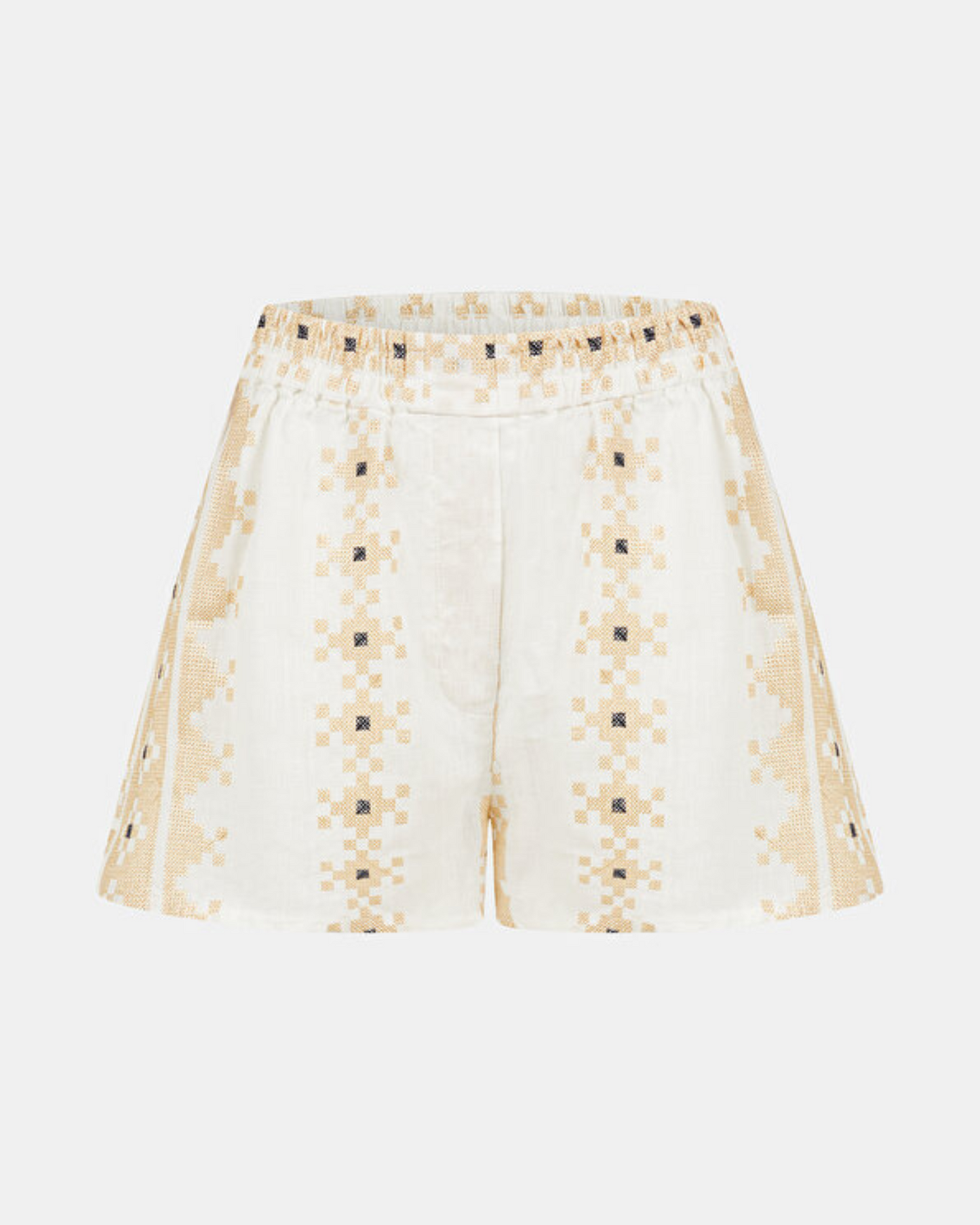 Shorts Pixel Elasticated Waist by Greek Archaic Kori / Natural-Gold