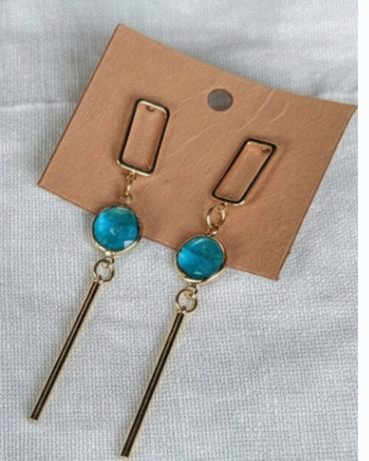 Aqua Stone Earrings by Merry Beth Myrick