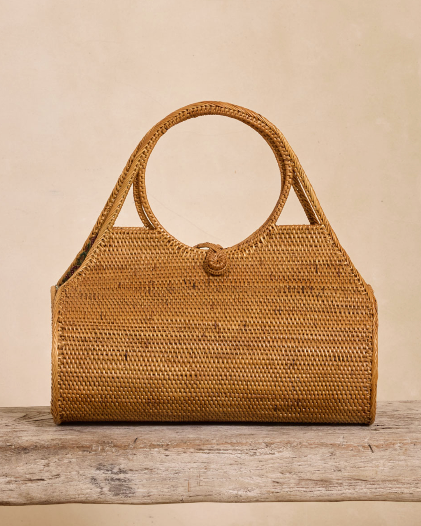 Ata Vine Handwoven Roll Handbag by Winding Road
