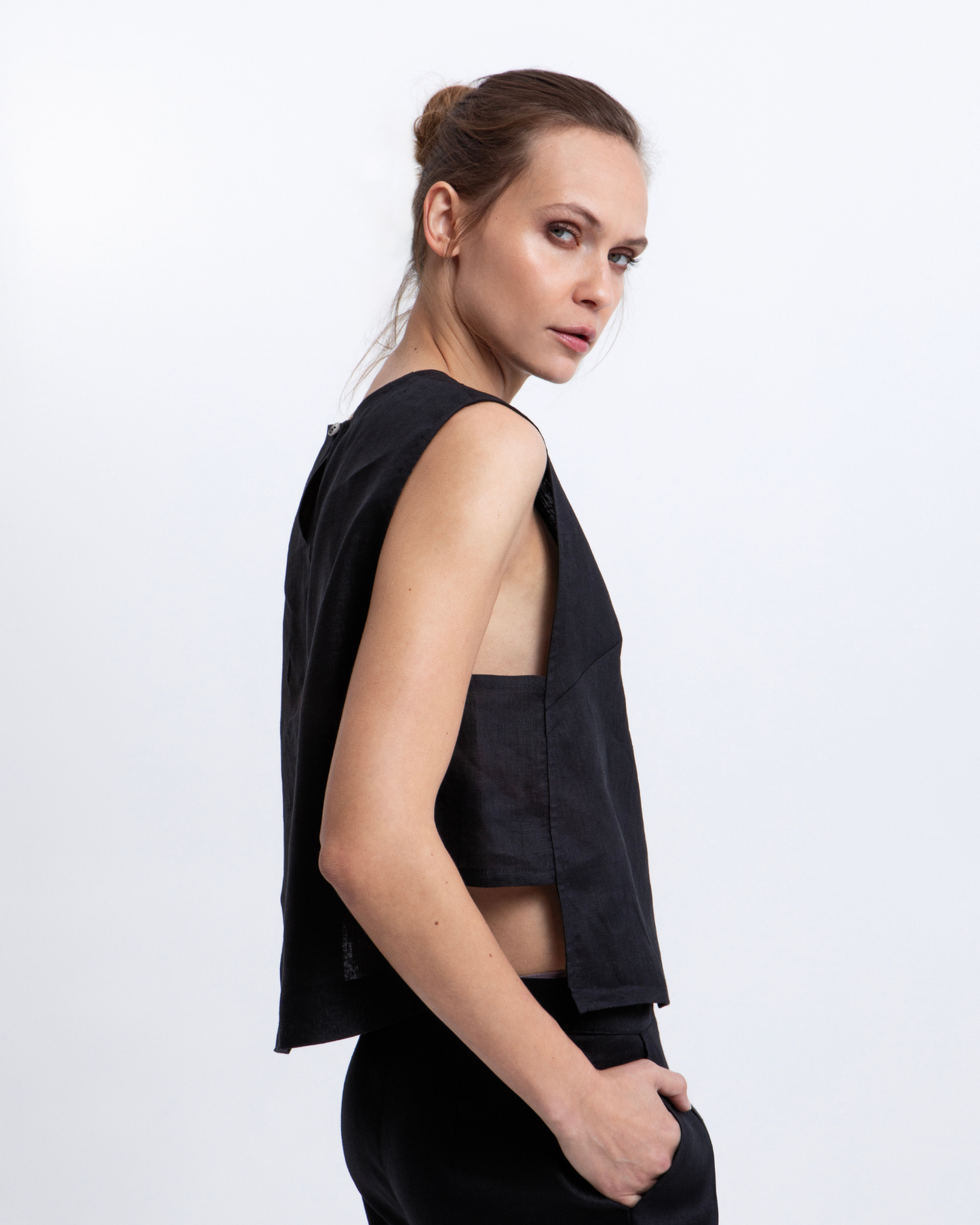 Sleeveless Top by Kori / Black