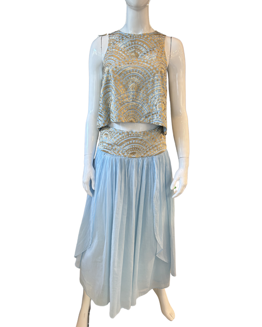 Long Triangle Skirt by Kori / Ciel & Gold