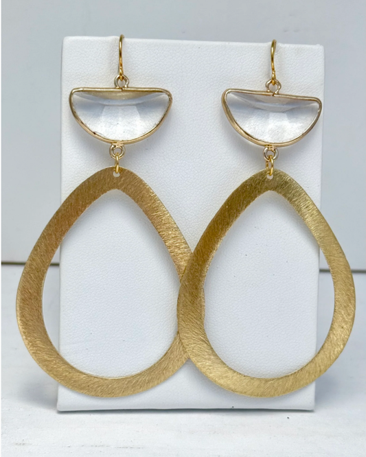 Half Moon Teardrop Earrings by Merry Beth Myrick