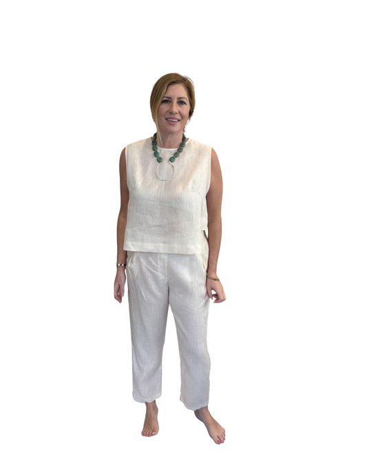Sleeveless Top by Kori / Cream
