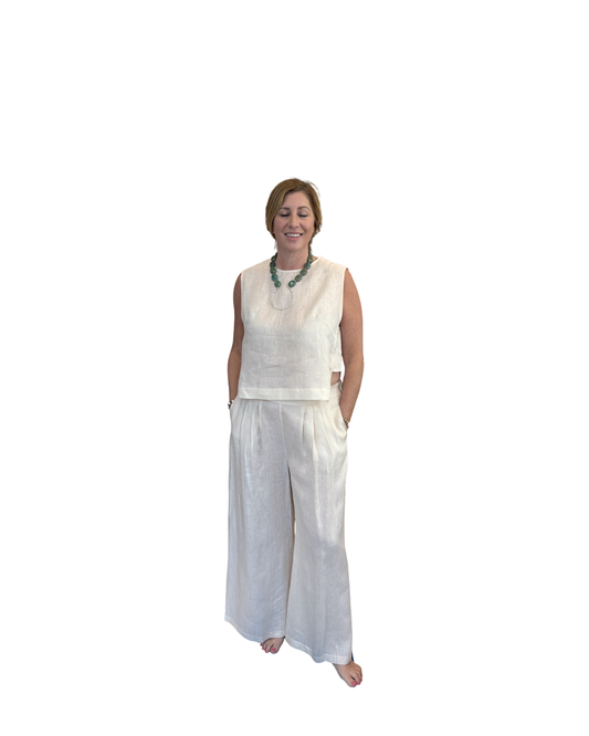 Pleated Pants by Kori / Cream