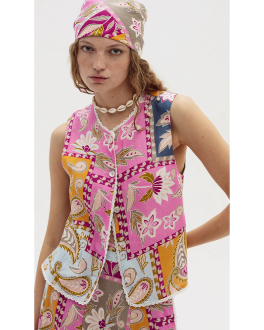 Folk Linen Top by Lanhtropy / Calypso