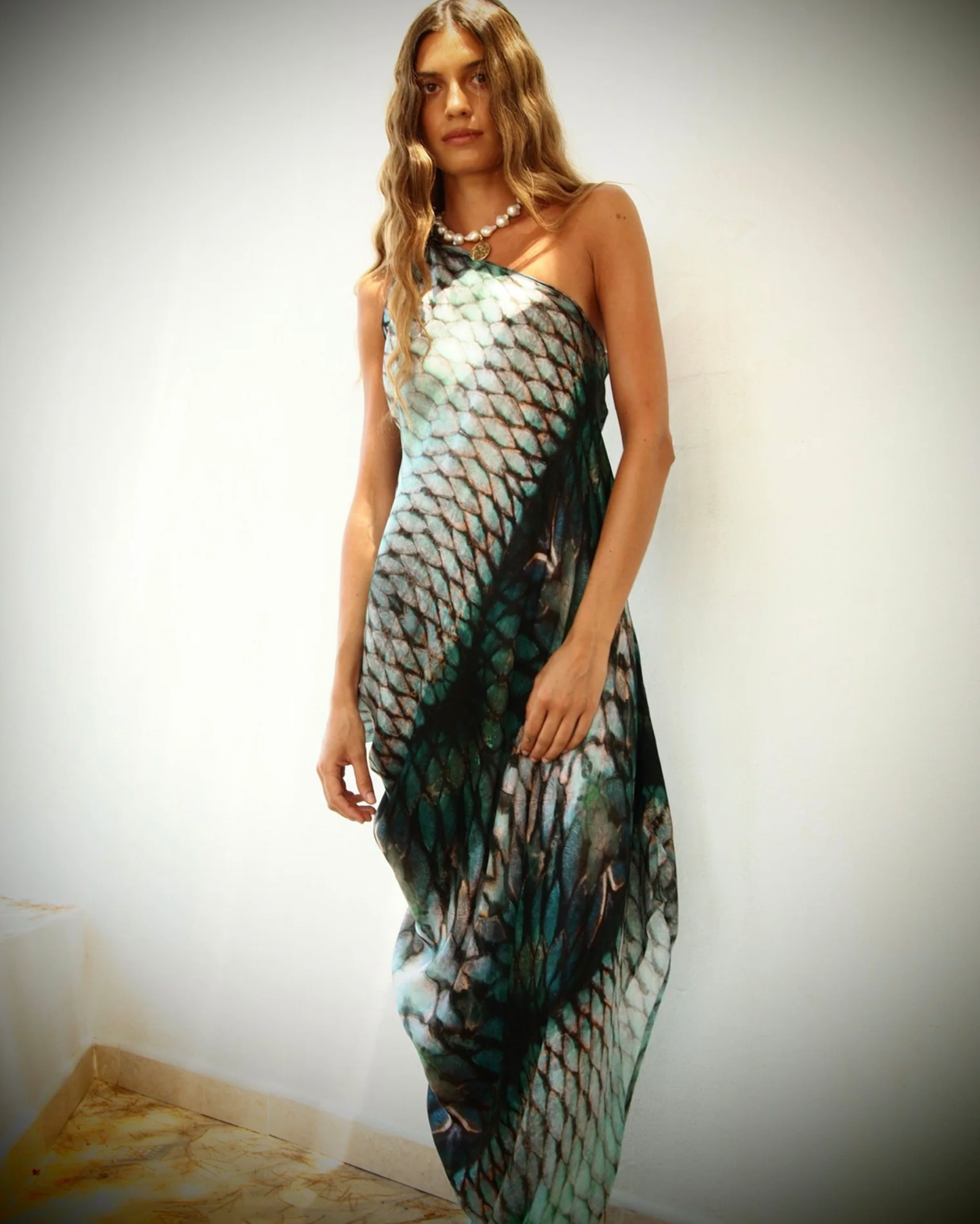 River Tie Kaftan / Aqua Siren