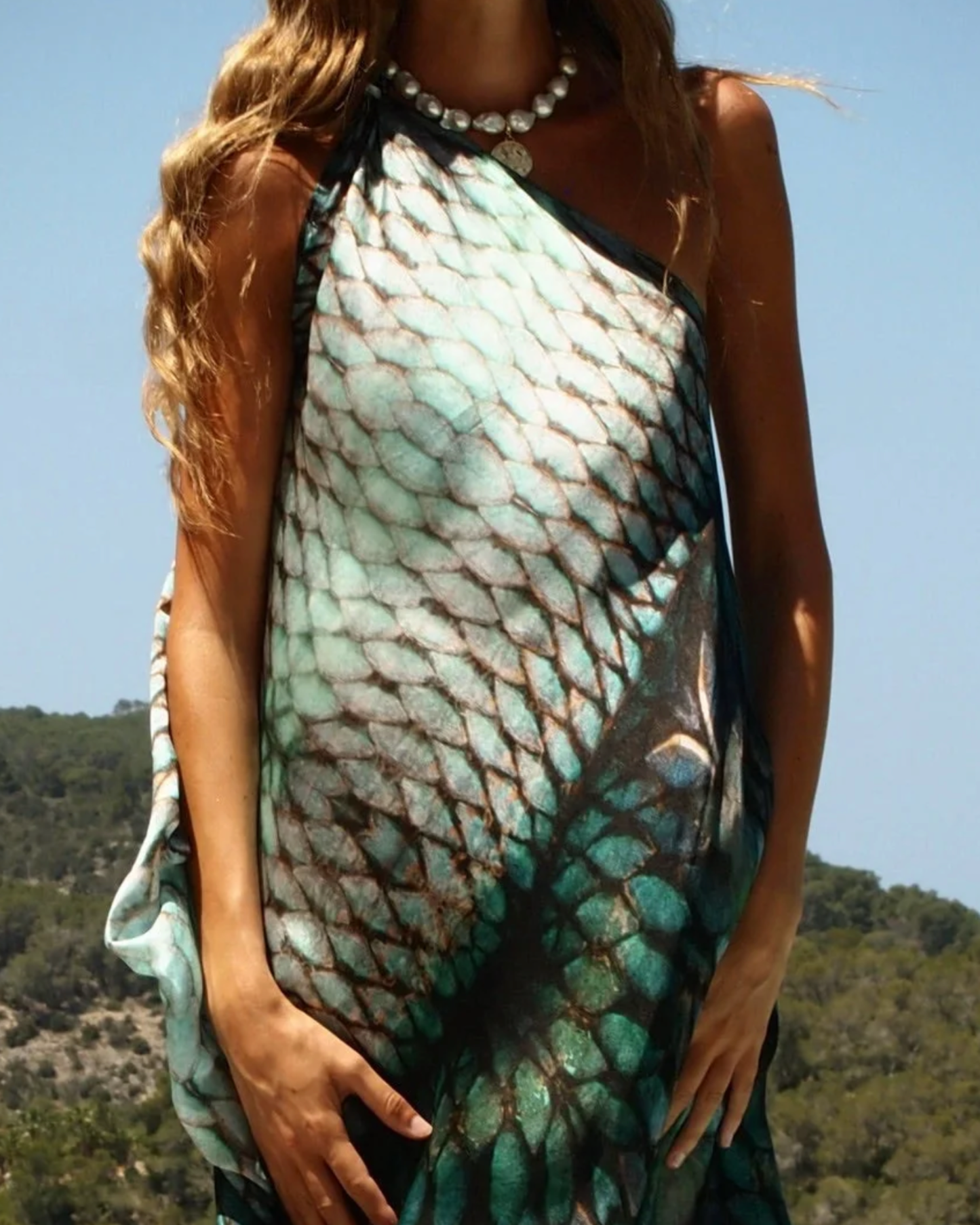 River Tie Kaftan / Aqua Siren