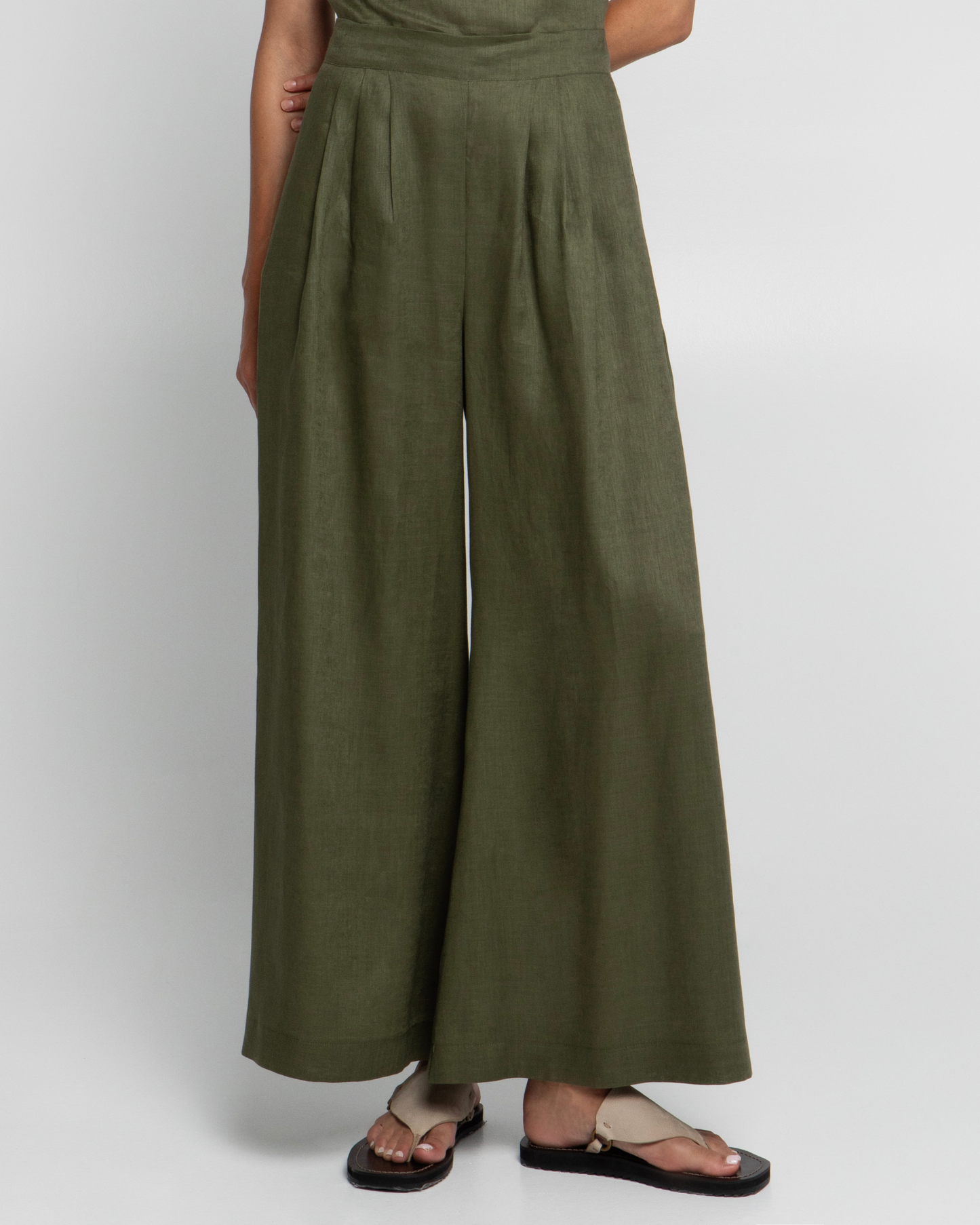 Pleated Pants by Kori / Khaki