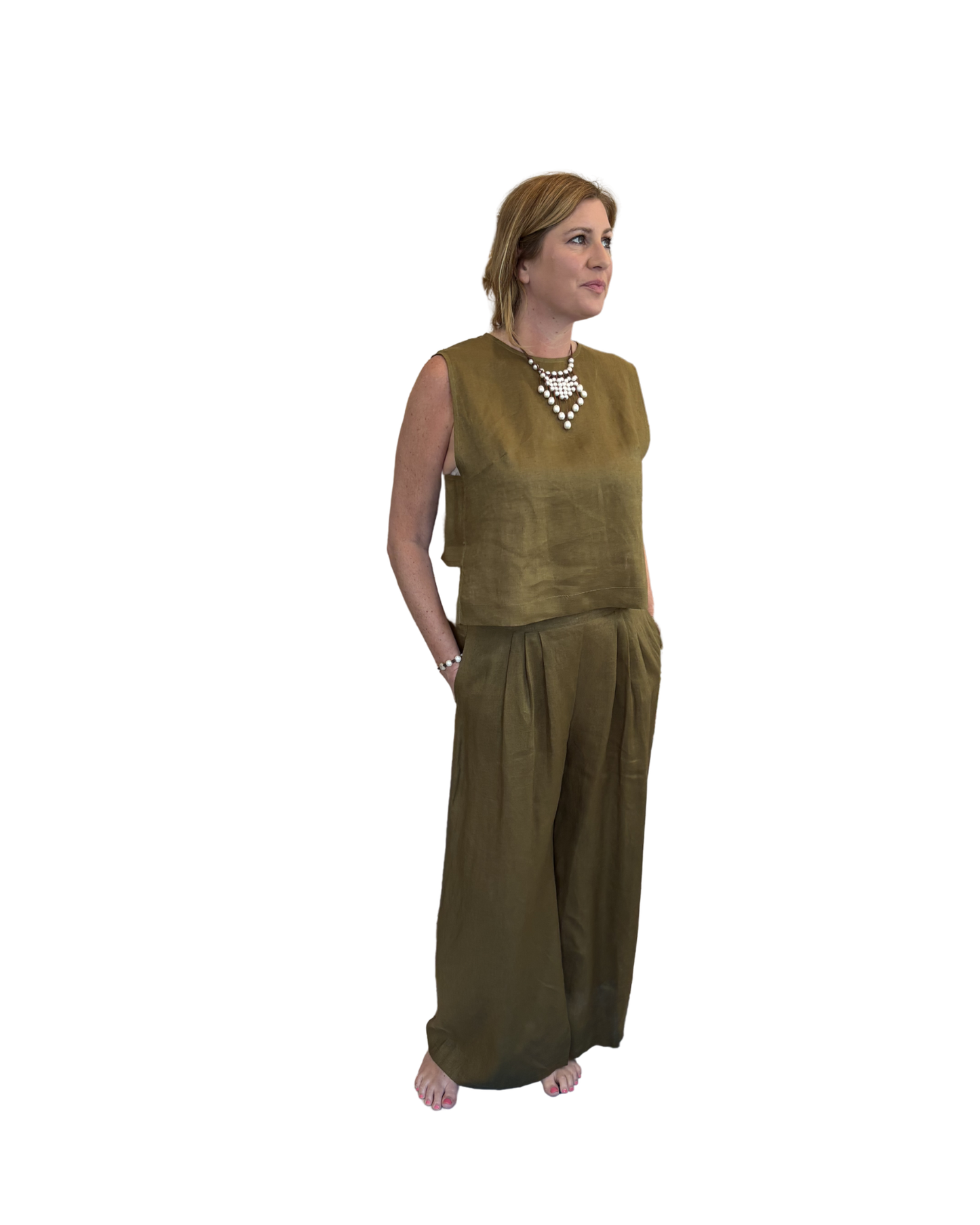 Pleated Pants by Kori / Khaki