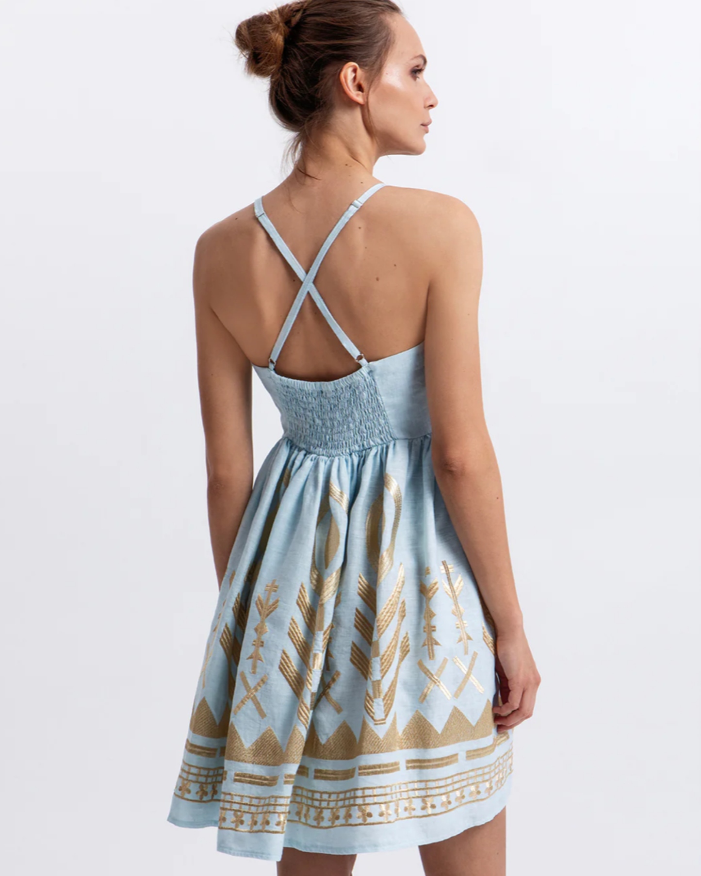Mini Feather Dress by Kori / Ciel & Gold