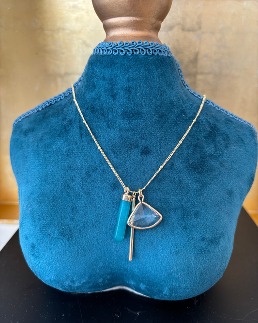 Necklace Agate & Quartz by Merry Beth Myrick