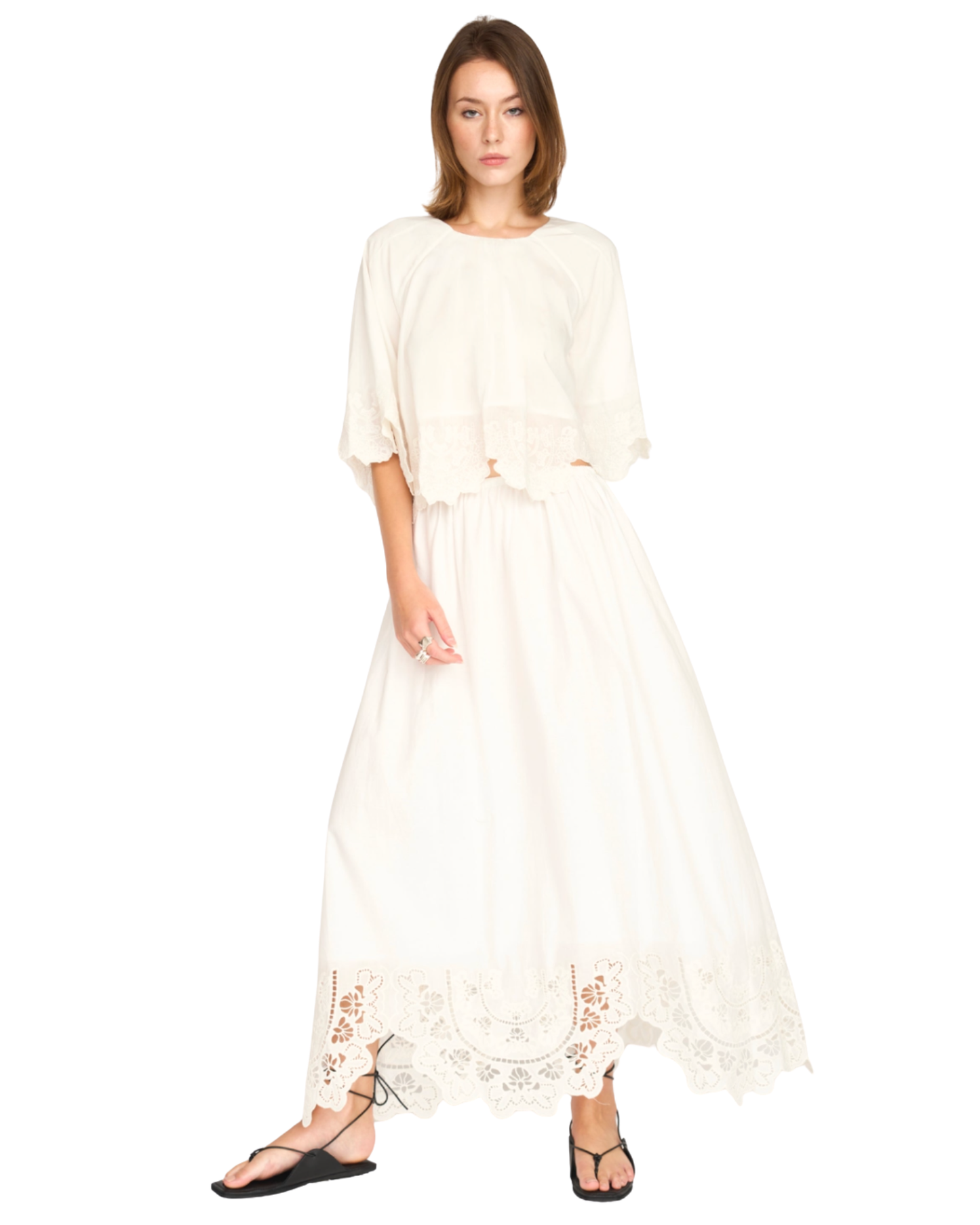 Petra Skirt by Mirth / White Lotus Eyelet