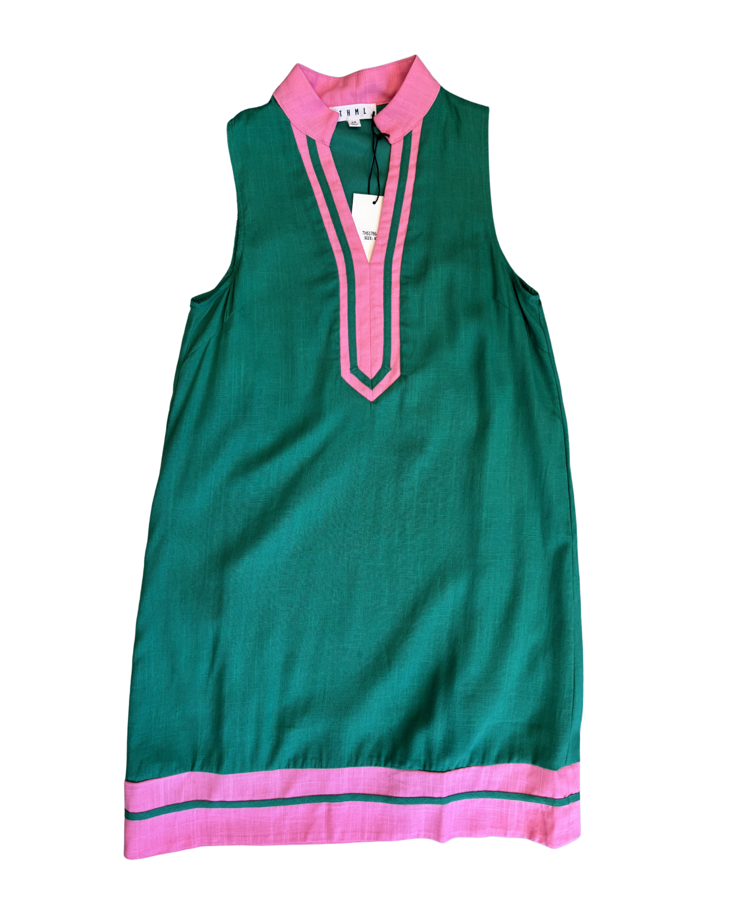 2Tone V Neck Dress by THML