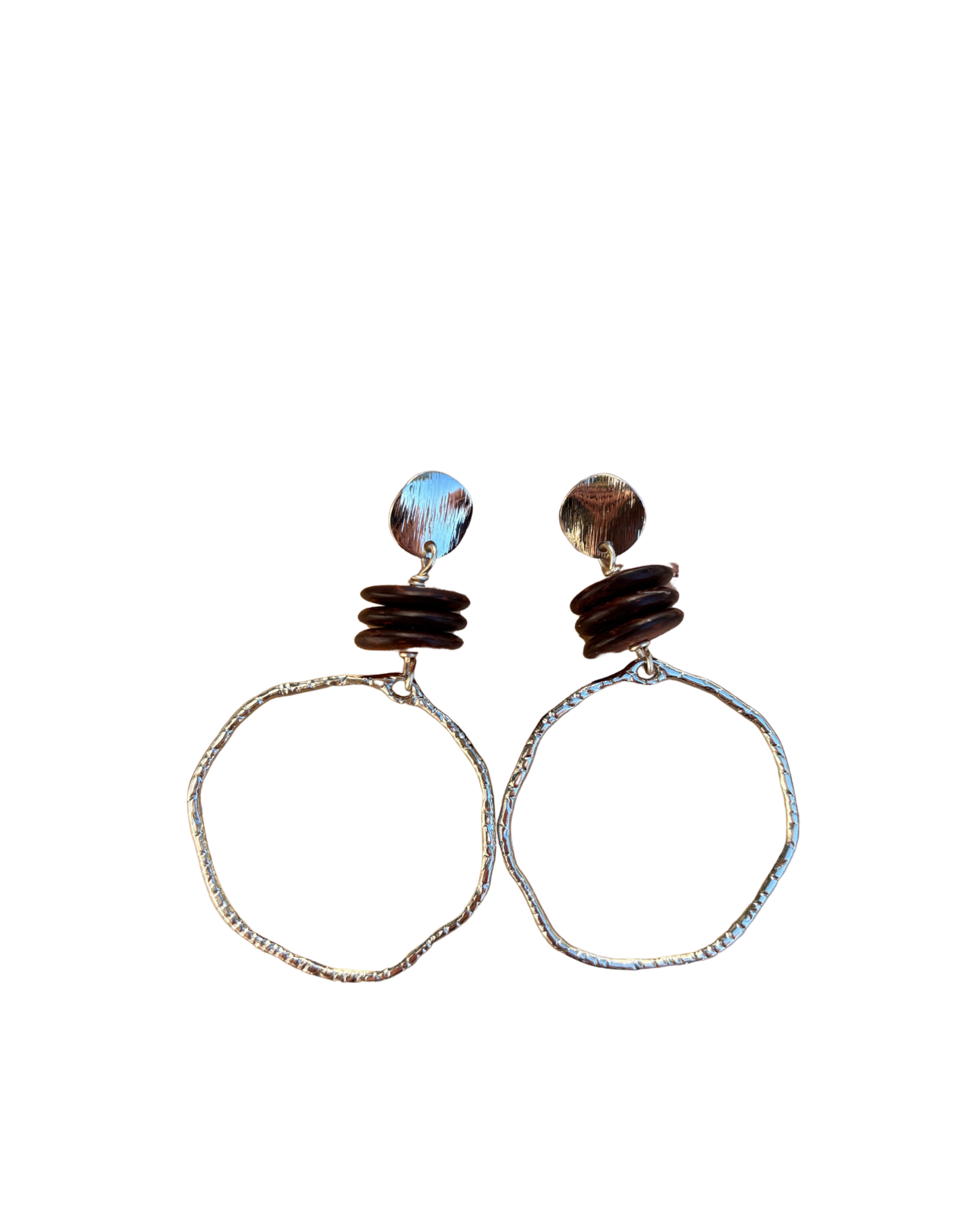 Silver & Wood Earrings by Merry Beth Myrick