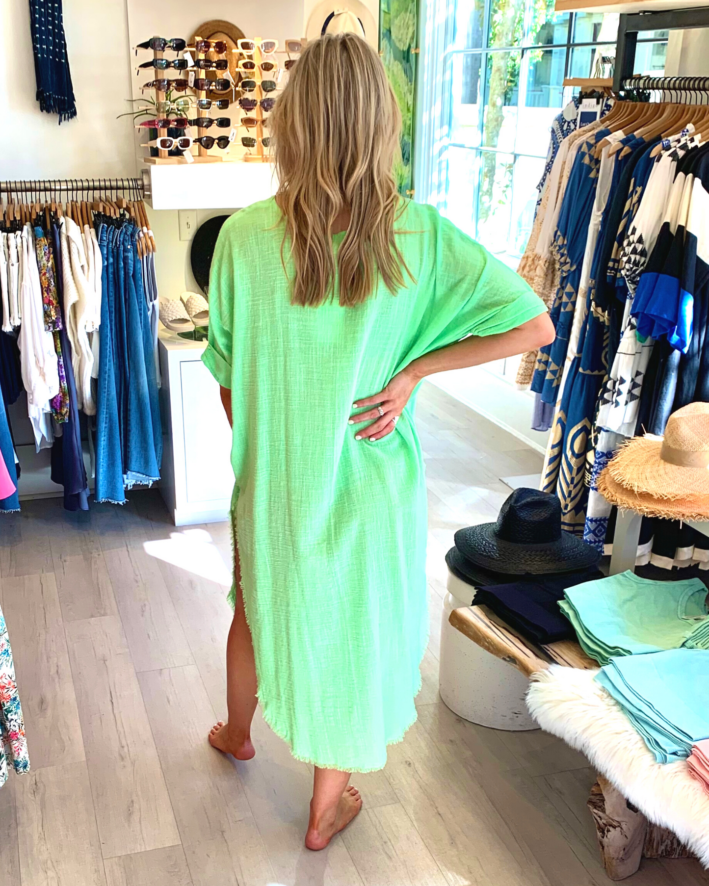 Zane Caftan in Patina Green